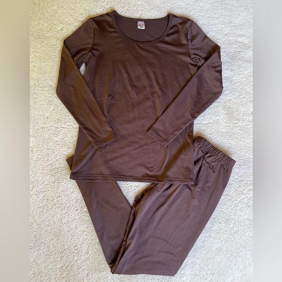 Leveret | Solid Brown Pajamas | L - Picture 2 of 11